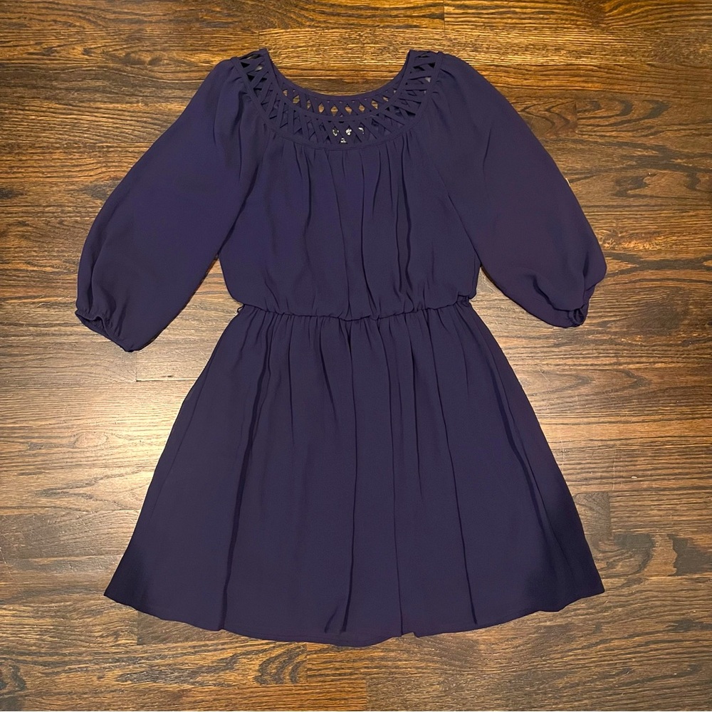 Navy Blue Sequin Hearts Dress size Small